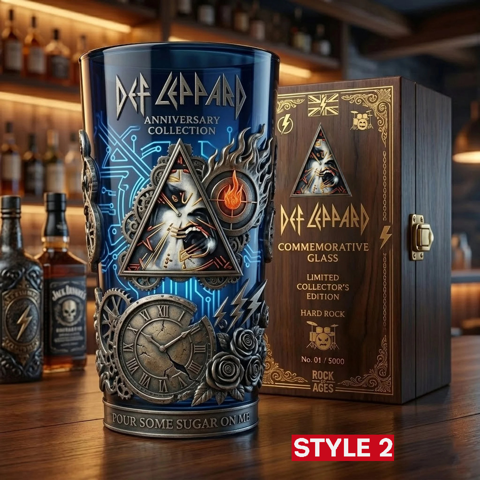 Alternative view of Def Leppard Rock of Ages Anniversary Collection Commemorative Beer Glass