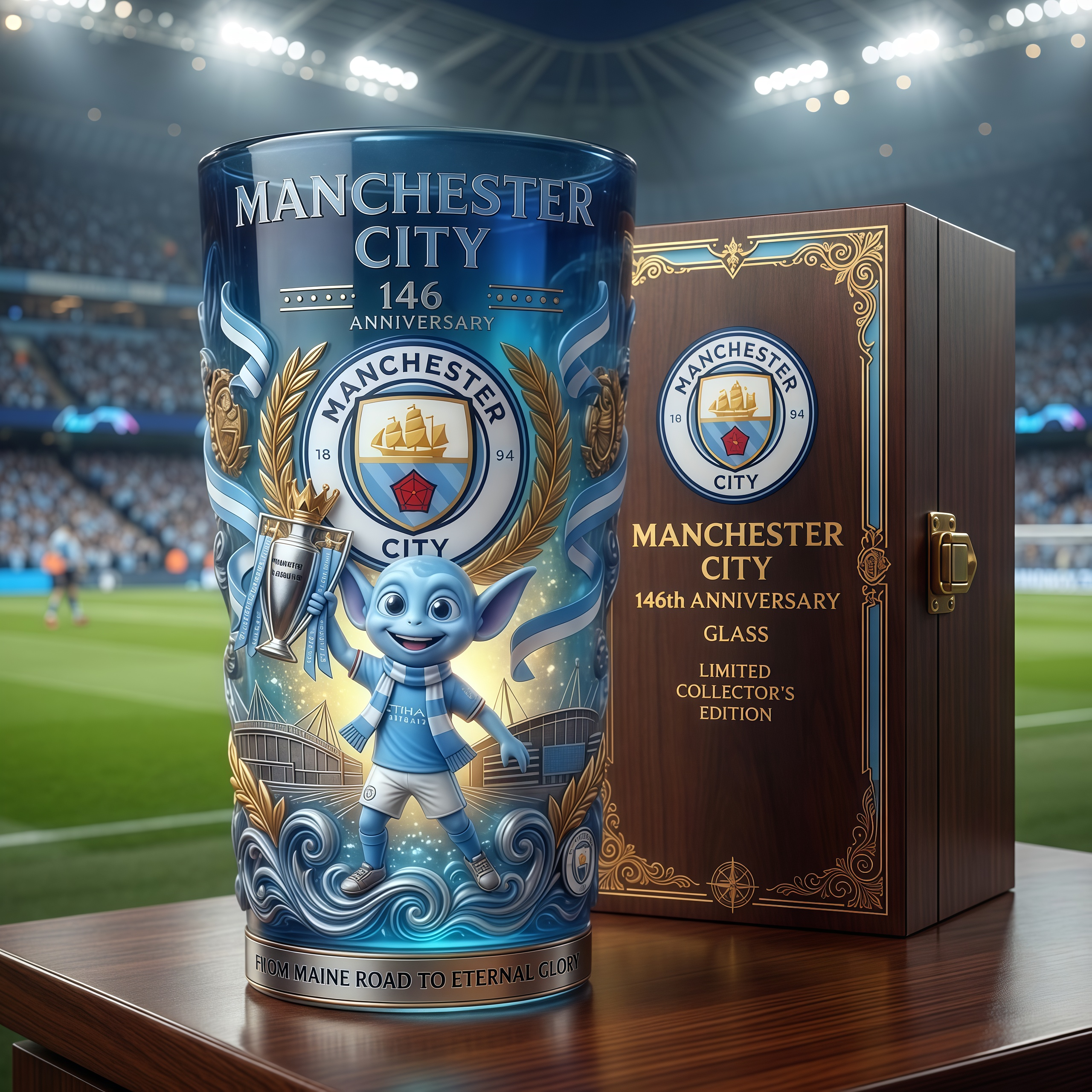 Alternative view of Manchester City 146th Anniversary Collector's Beer Glass