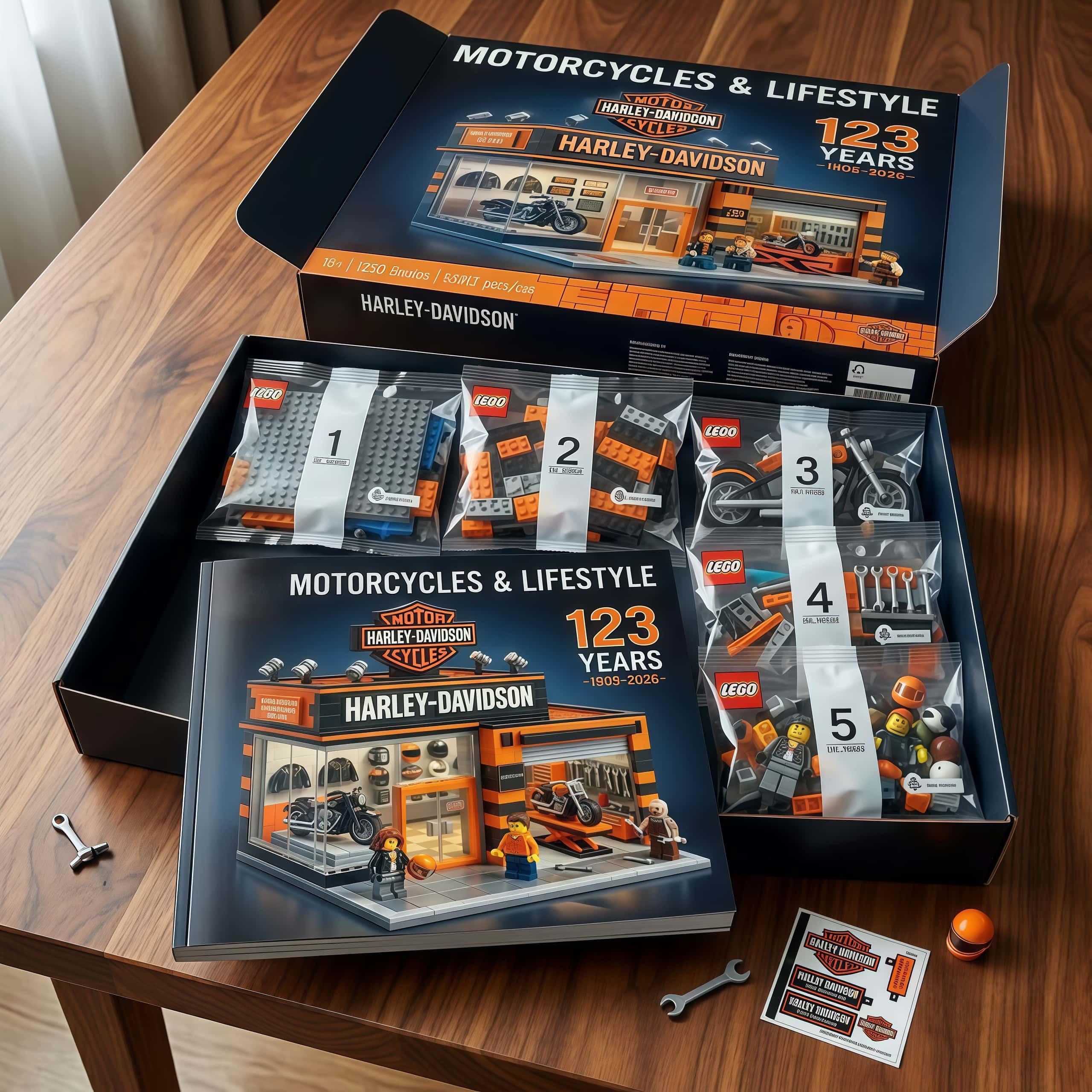 Alternative view of Harley-Davidson 123th Anniversary Motorcycles & Lifestyle Showroom Building Brick Set