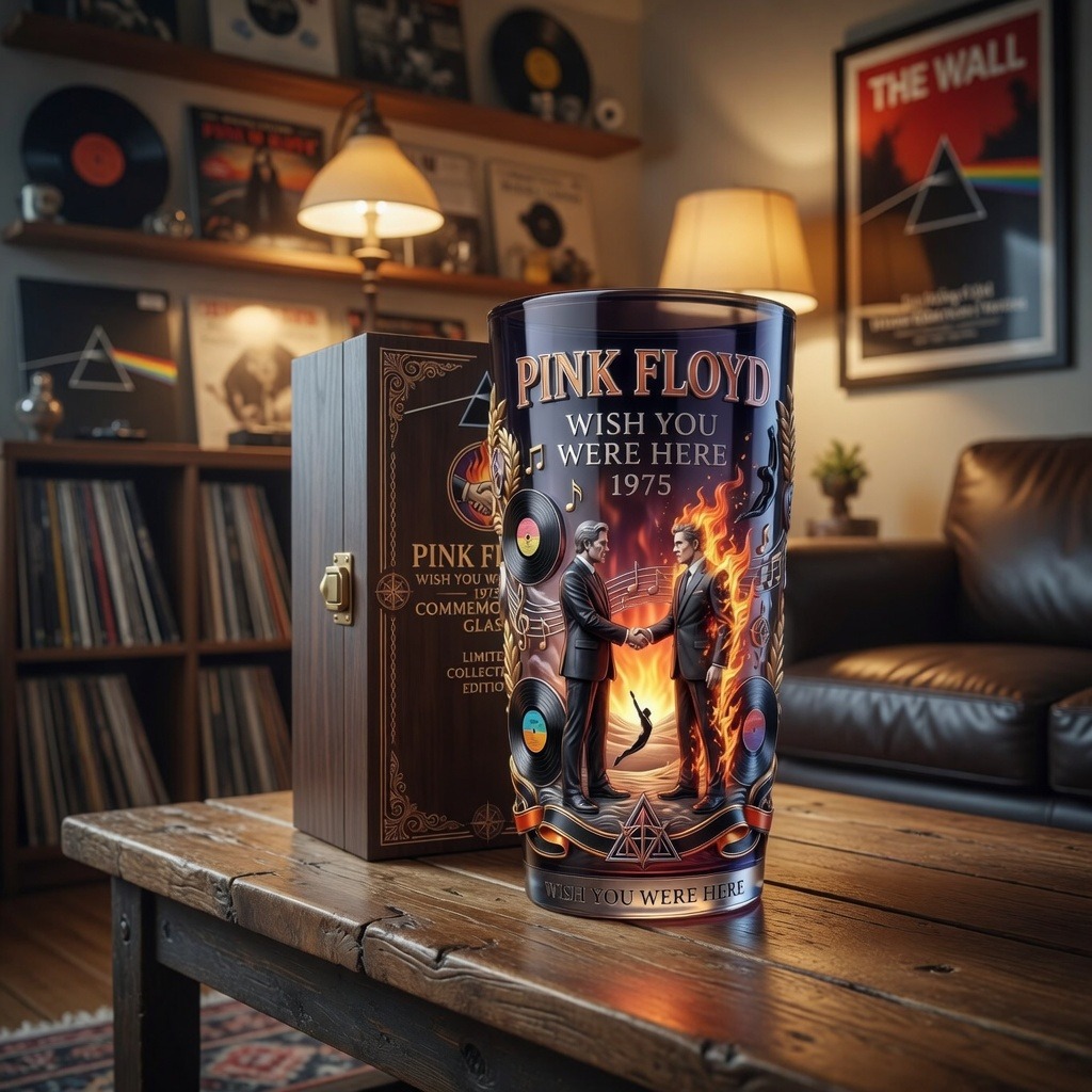 Alternative view of Pink Floyd Wish You Were Here 1975 Collector's Beer Glass