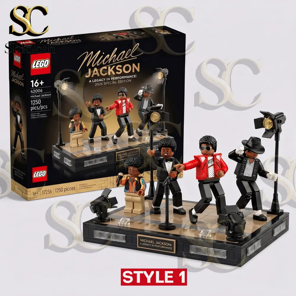 Michael Jackson stage building set box and figures style one