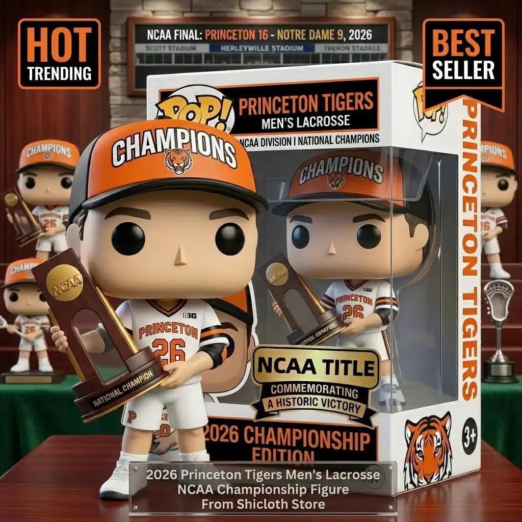 2026 Princeton Tigers Men's Lacrosse NCAA Championship Figure 3 2026 Princeton Tigers Men's Lacrosse NCAA Championship commemorative figure in box.