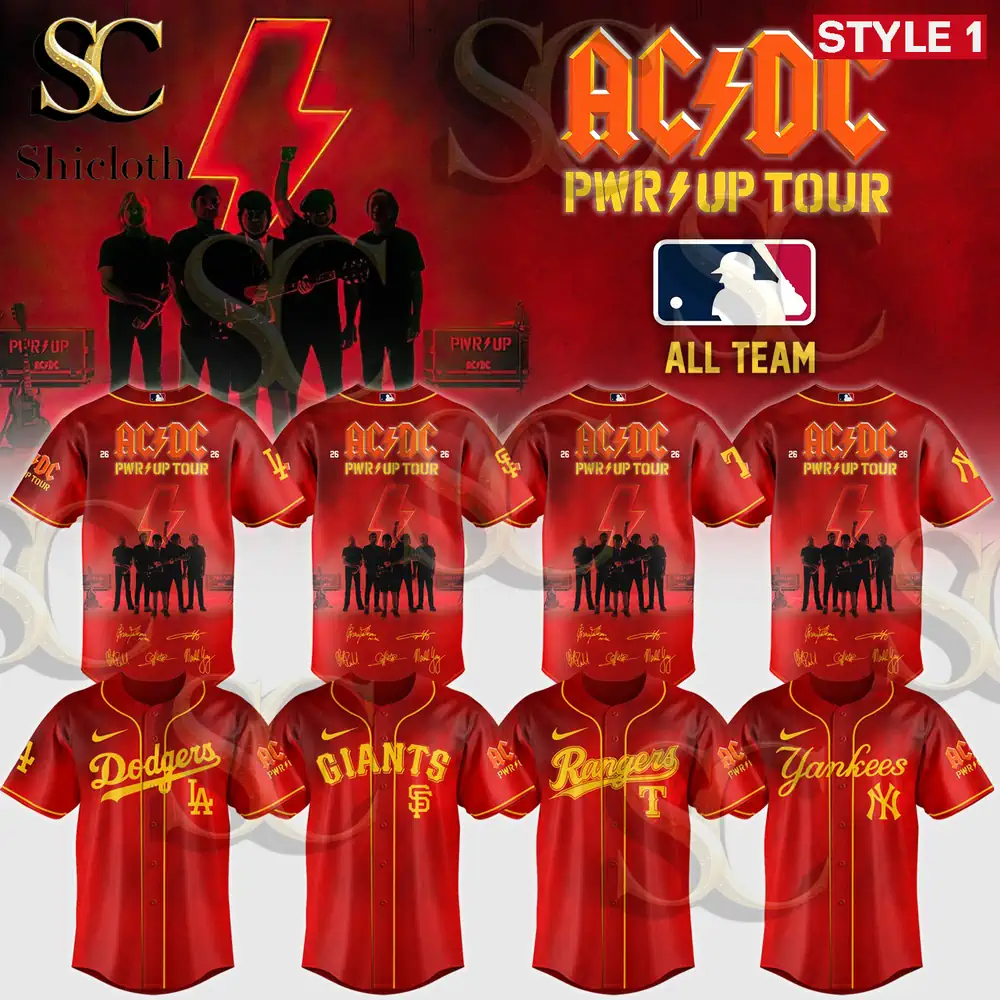 Alternative view of All MLB Teams x ACDC Power Up Tour 2026 Jersey