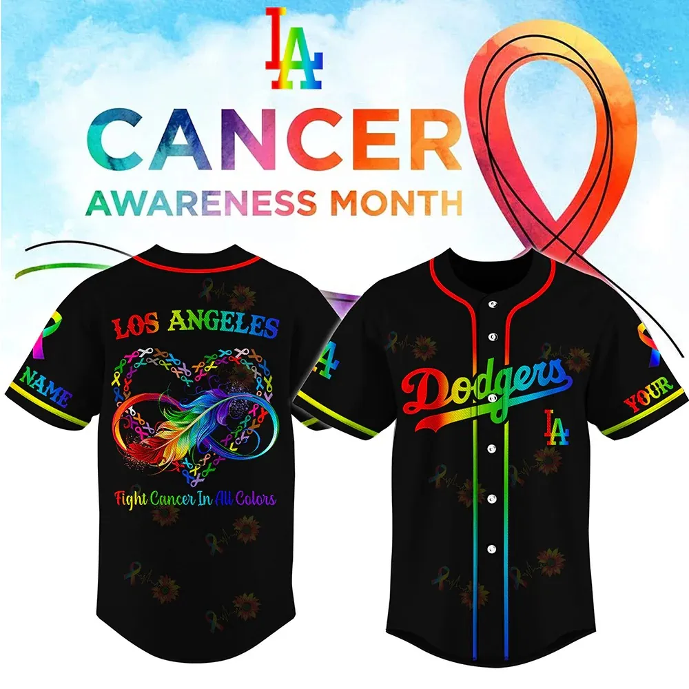 All MLB Teams x Cancer Awareness Month Personalized Special Edition Jersey 6 Baltimore Orioles black cancer awareness jersey front and back
