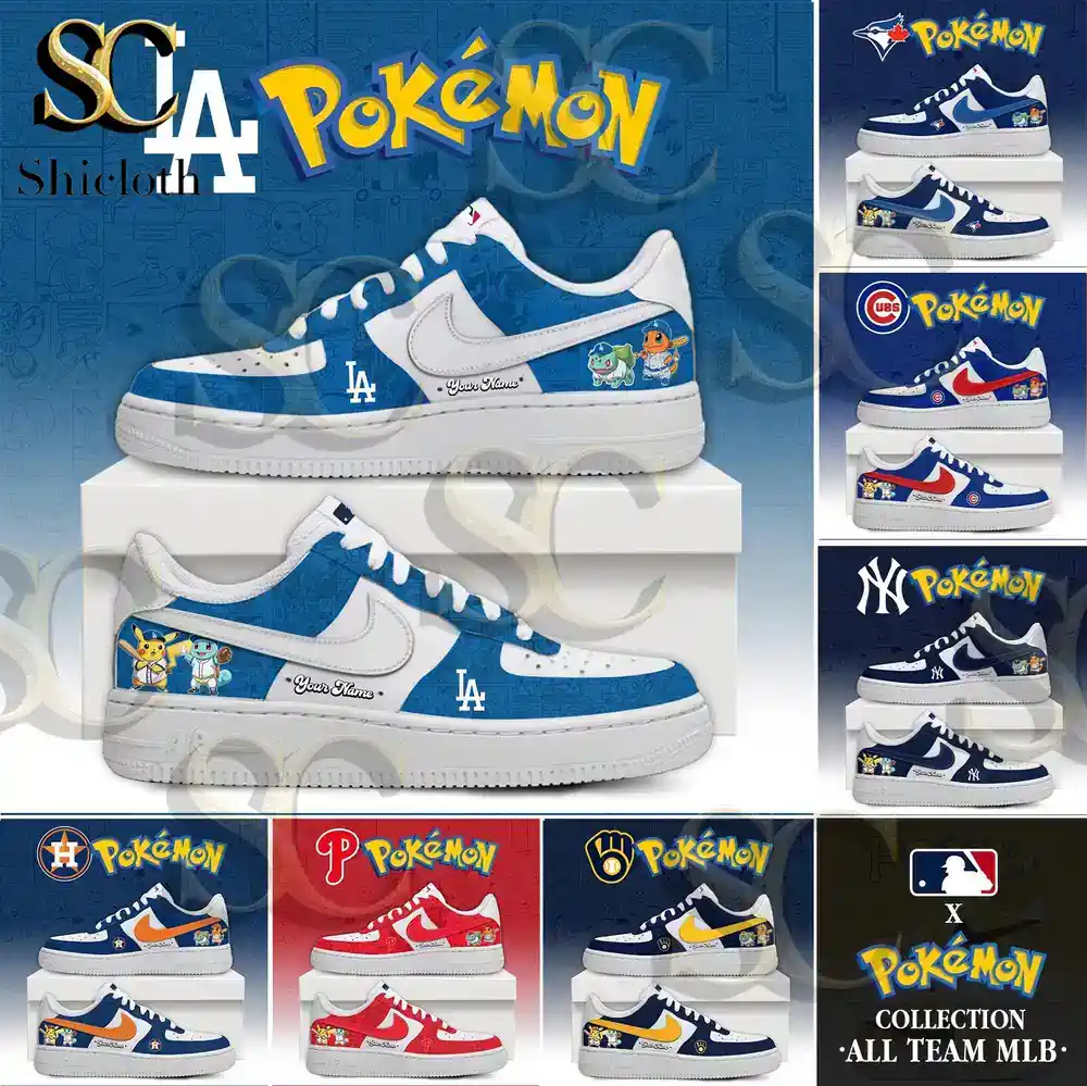 MLB Pokemon custom sneaker collection featuring multiple baseball team designs!