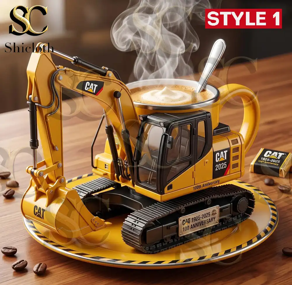 Alternative view of Caterpillar (CAT) 100th Anniversary Bulldozer Mug