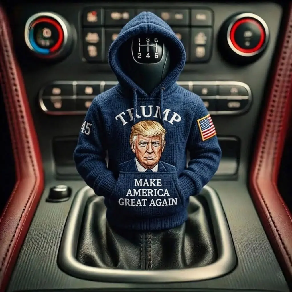 Donald Trump Make America Great Again Car Gear Shifts Hoodies 6 Donald Trump themed mini hoodie gear shift cover