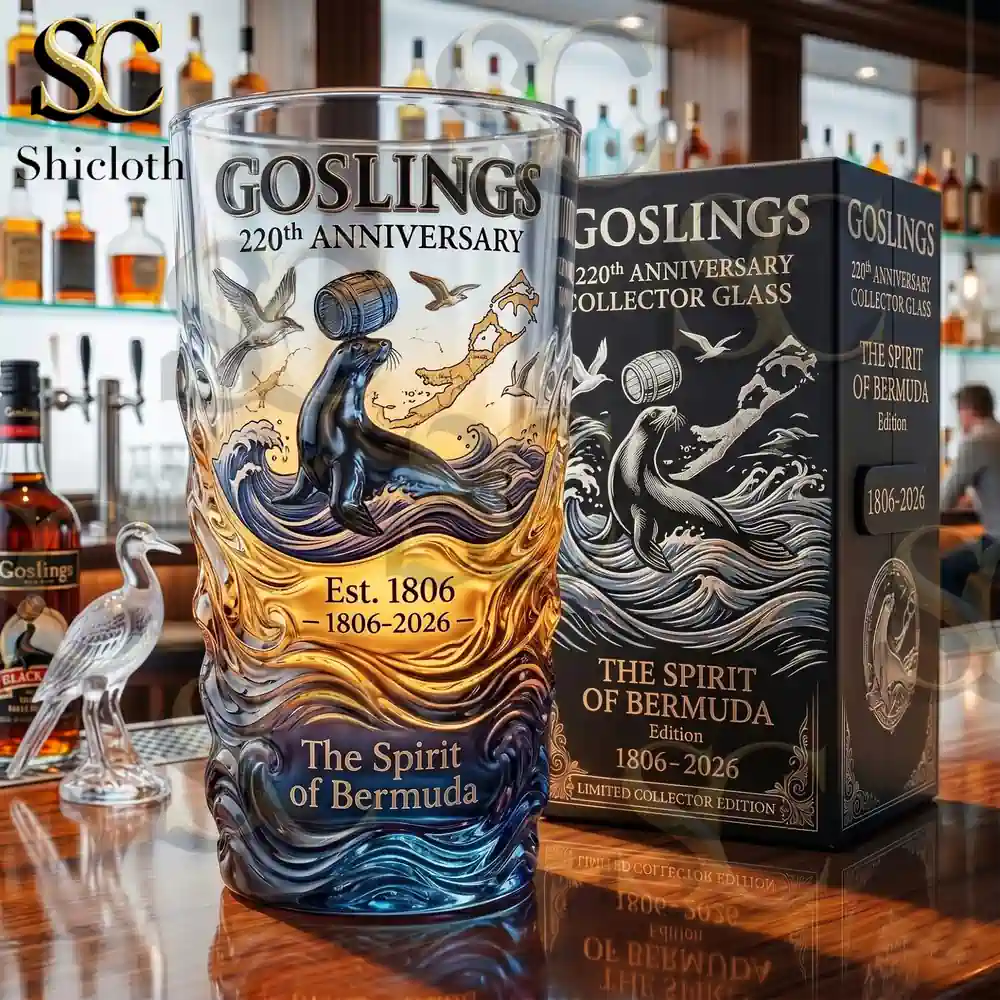 Alternative view of Goslings 220th Anniversary The Spirit of Bermuda Beer Glass