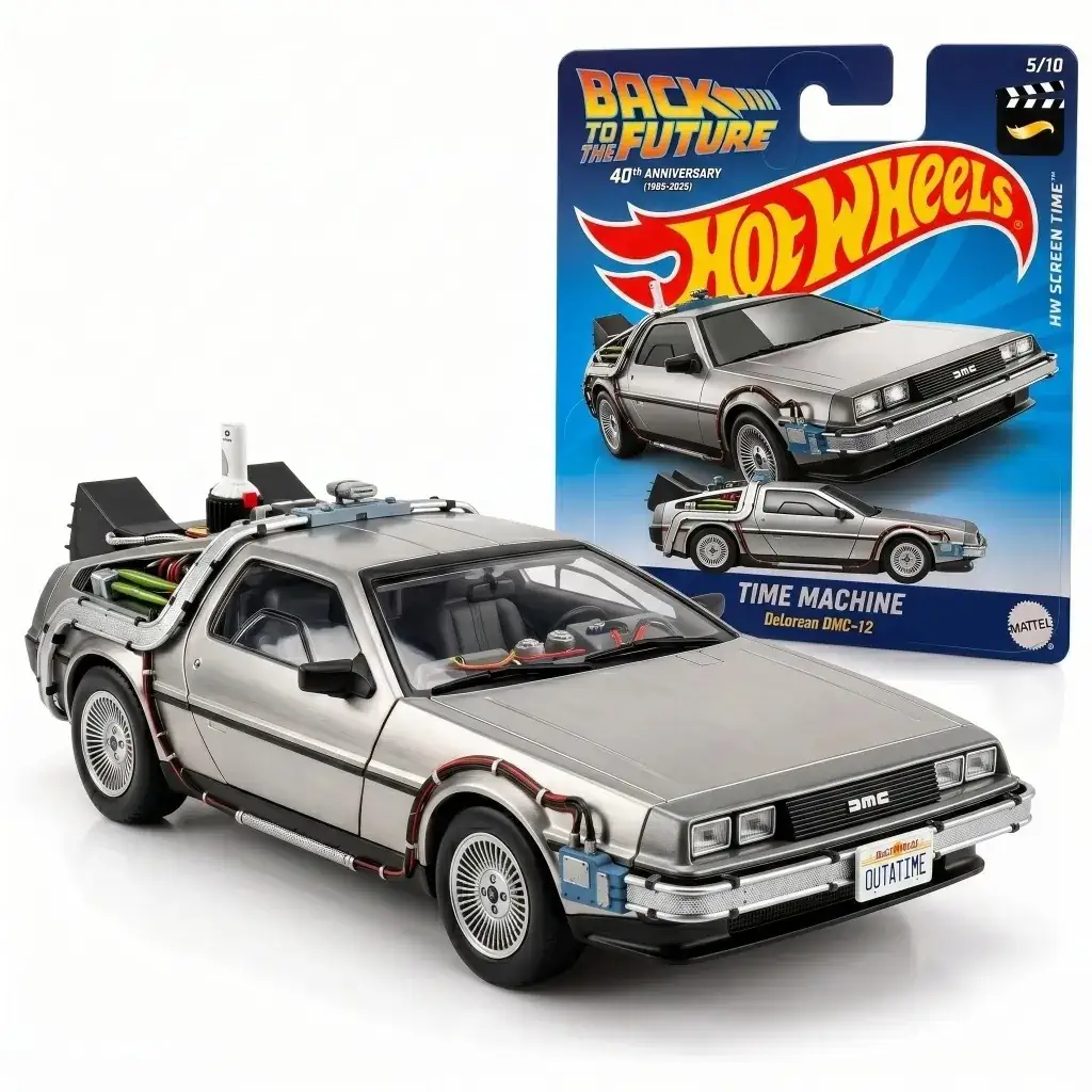 Alternative view of Hot Wheels Back to the Future DeLorean Limited Toy