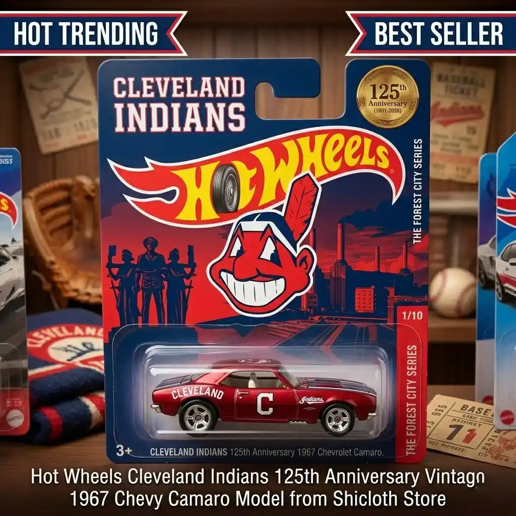 Cleveland Indians anniversary Camaro model in Hot Wheels style package from Shicloth Store!