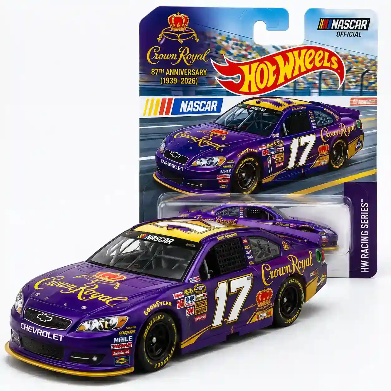 Purple Crown Royal Matt Kenseth NASCAR Chevrolet diecast with racing package!