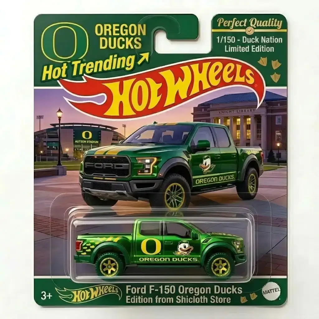 Dragon’s Hoard Coin & Key Tray 104 Green Hot Wheels Ford F-150 Oregon Ducks Edition toy in packaging from Shicloth