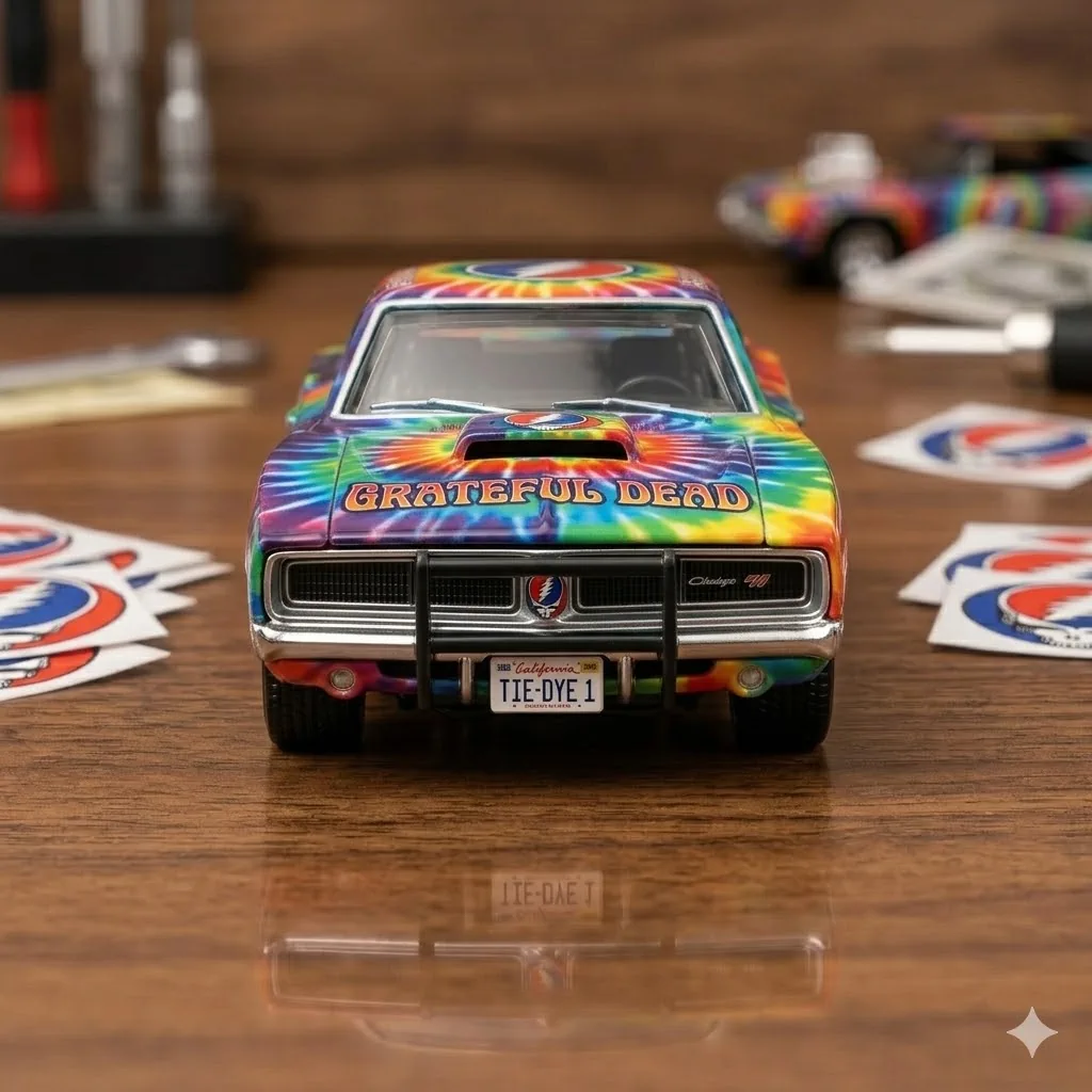 Alternative view of Hot Wheels Grateful Dead 60th Anniversary Tie Dye Muscle Car