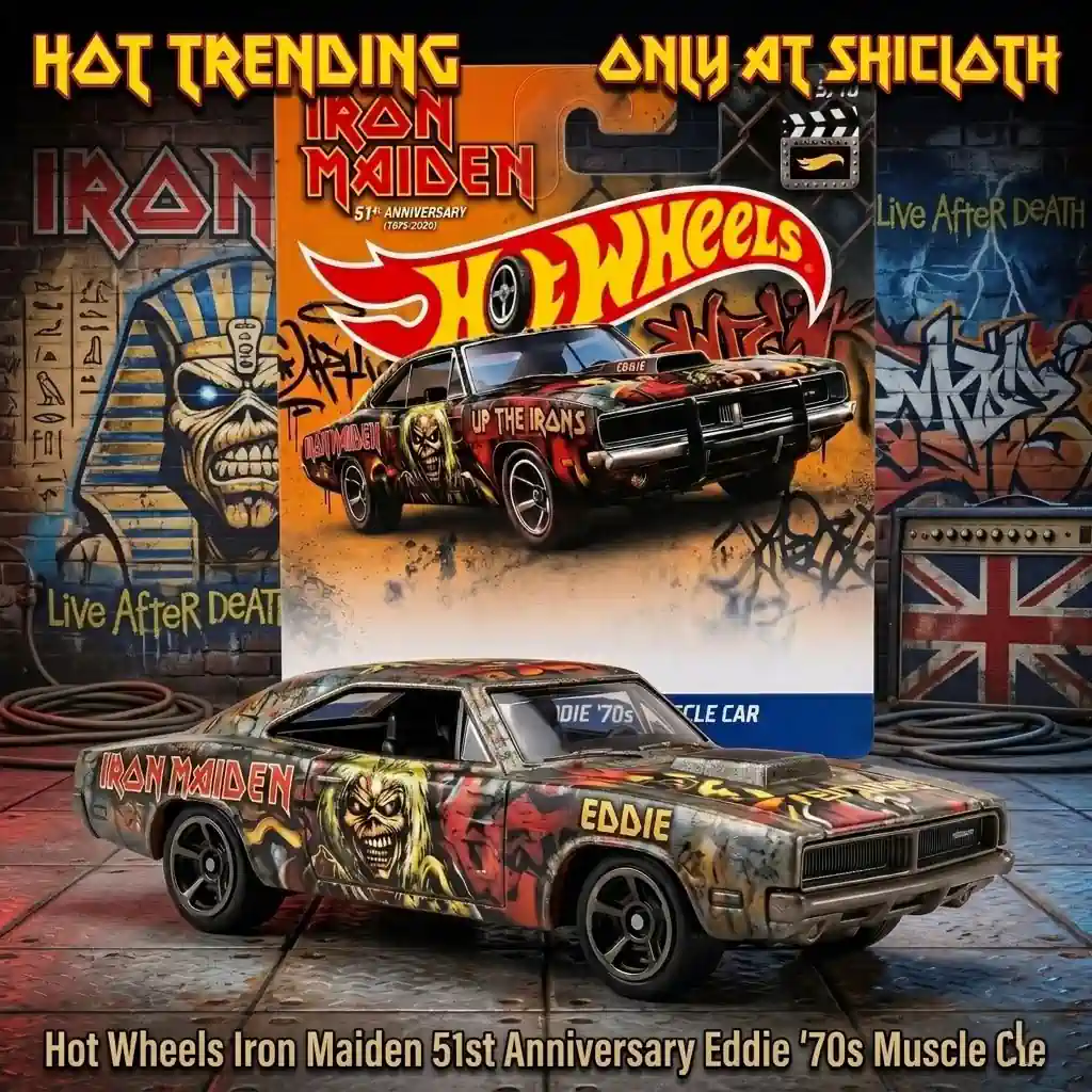 Alternative view of Hot Wheels Iron Maiden 51st Anniversary Eddie '70s Muscle Car