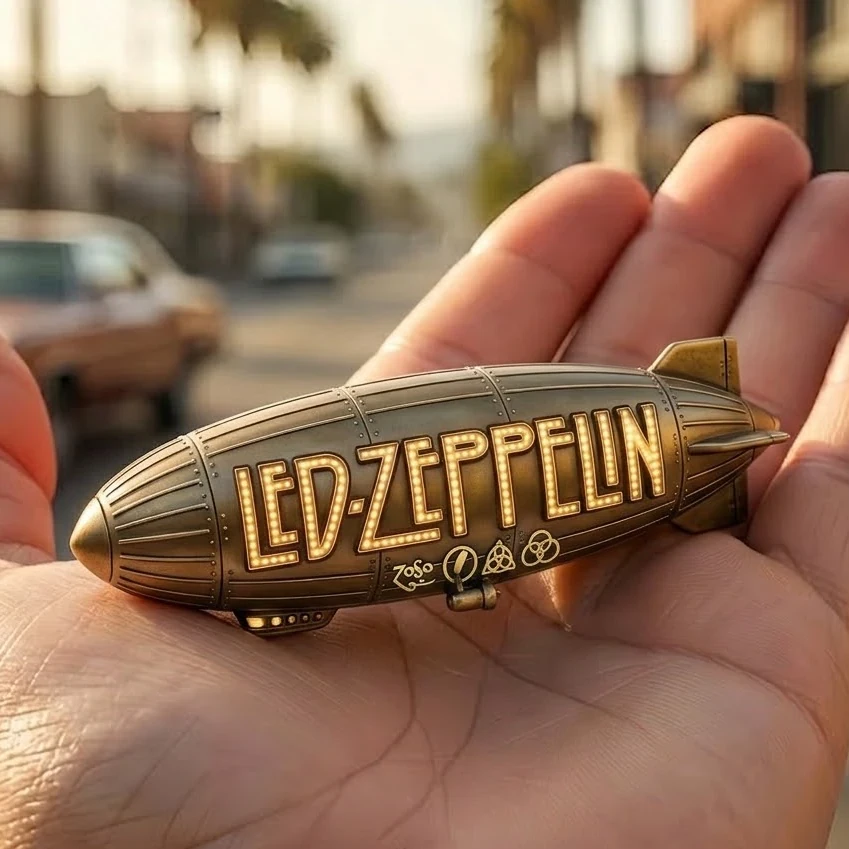 Hot Wheels Led Zeppelin 58th Anniversary Premium Collector Airship 3 Hot Wheels Led Zeppelin 58th Anniversary Collector Airship held in hand from Shicloth store