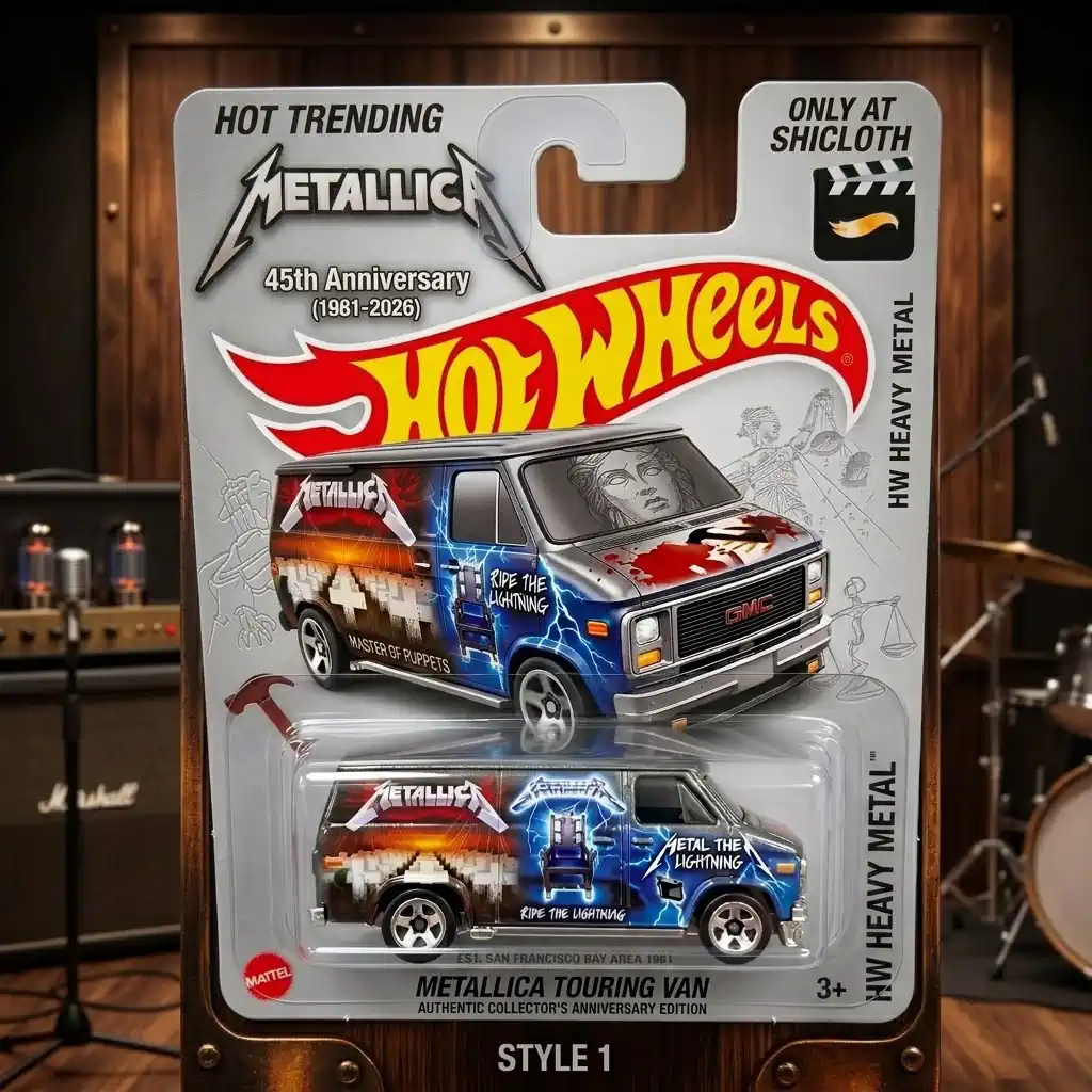 Hot Wheels Metallica 45th Anniversary Commemorative 1980s Touring Van