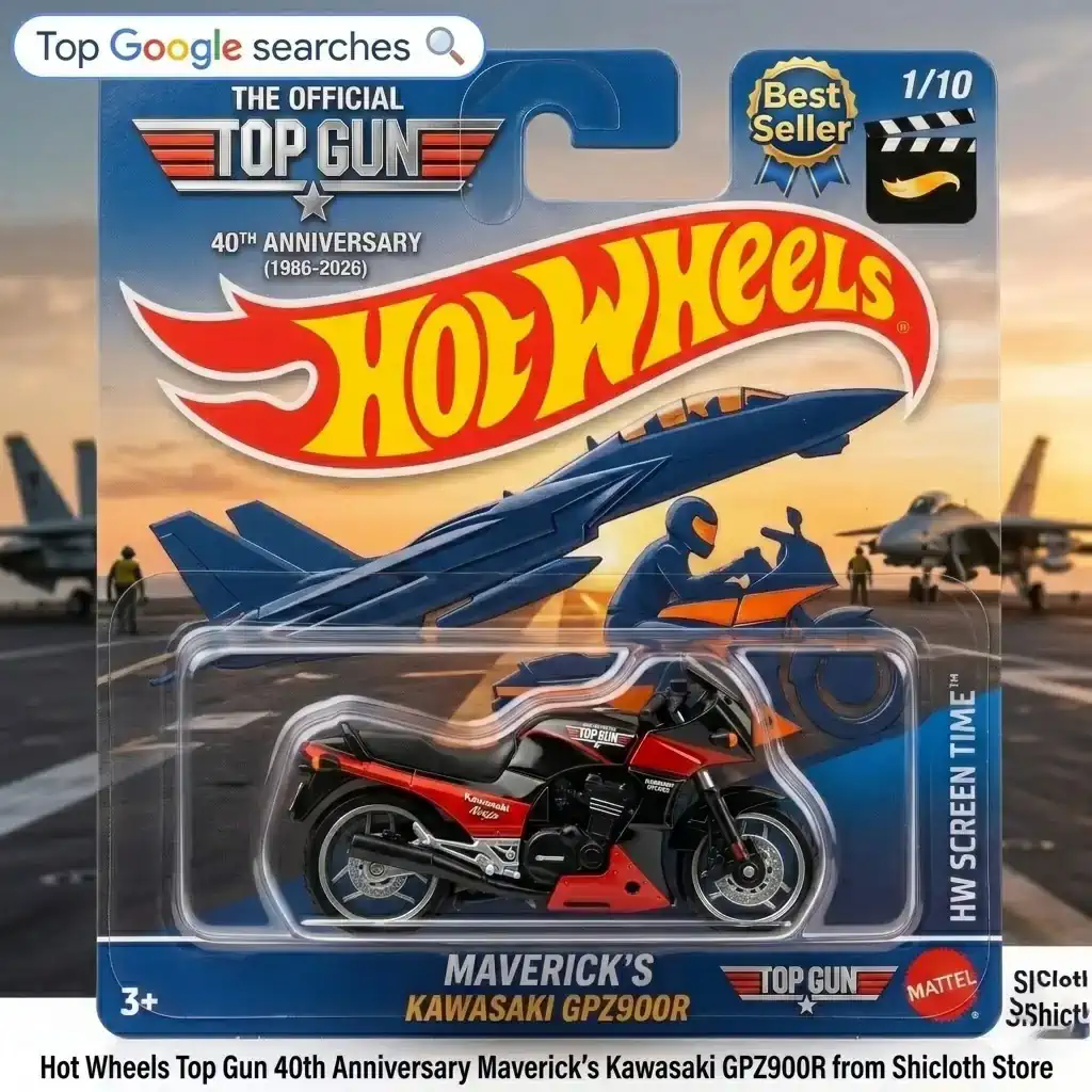 Dragon’s Hoard Coin & Key Tray 92 Hot Wheels Top Gun 40th Anniversary Maverick Kawasaki GPZ900R toy in packaging