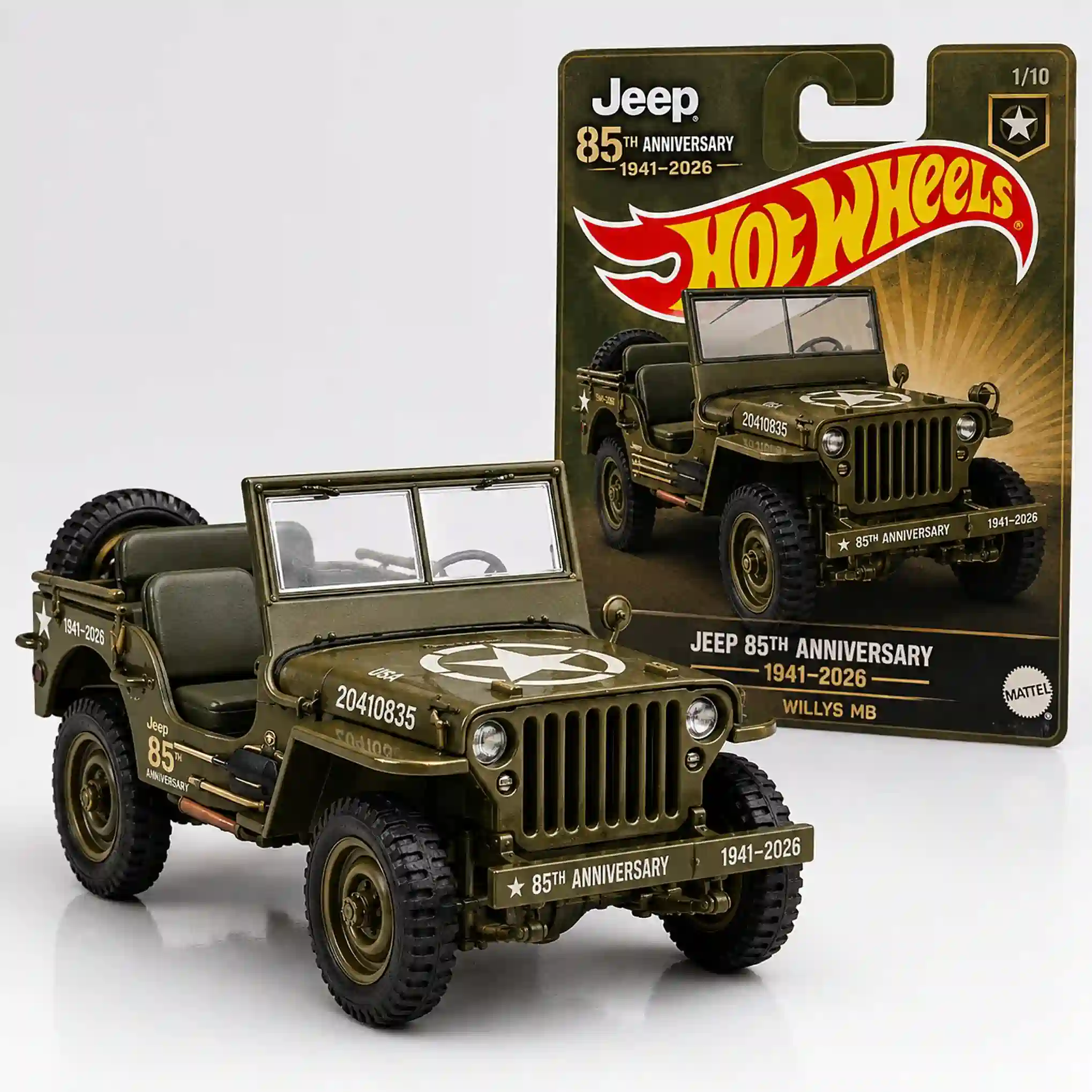 Alternative view of Hot Wheels Jeep 85th Anniversary Willys MB Collector Edition