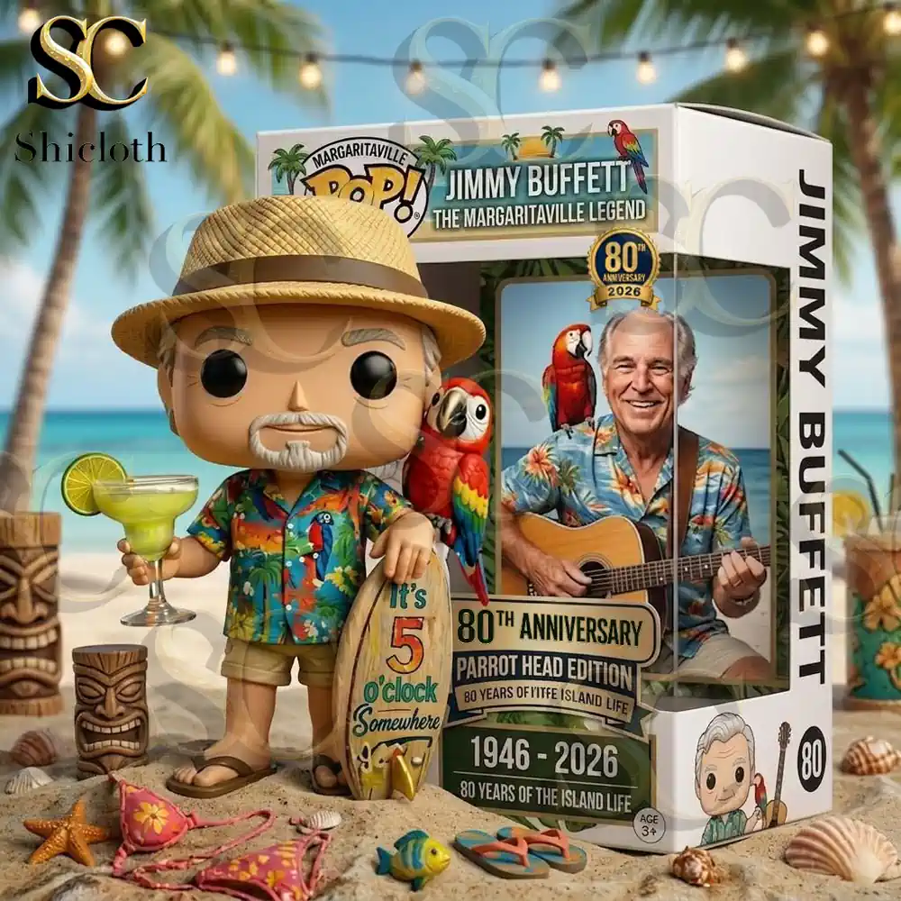Alternative view of Jimmy Buffett 80th Anniversary Margaritaville Legend Parrot Head Edition Pop! Figure