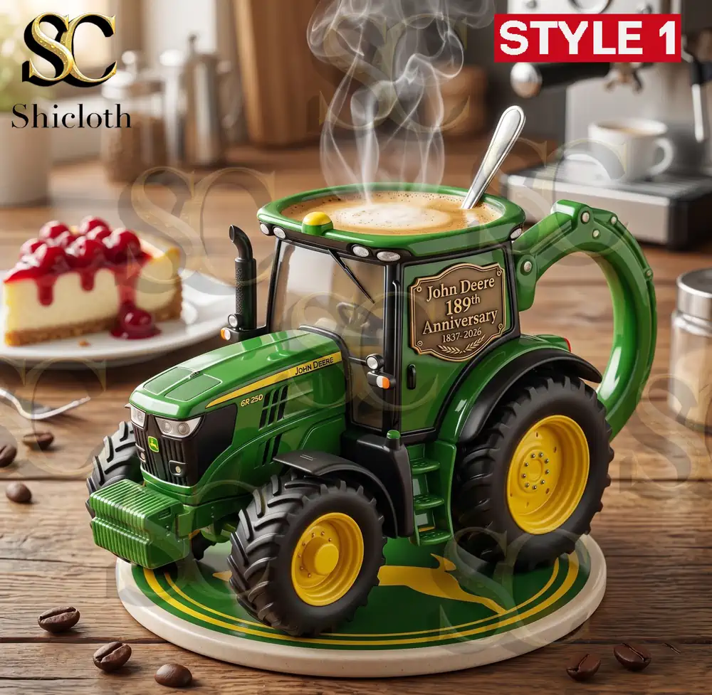 Alternative view of John Deere 189th Anniversary Tractor Mug