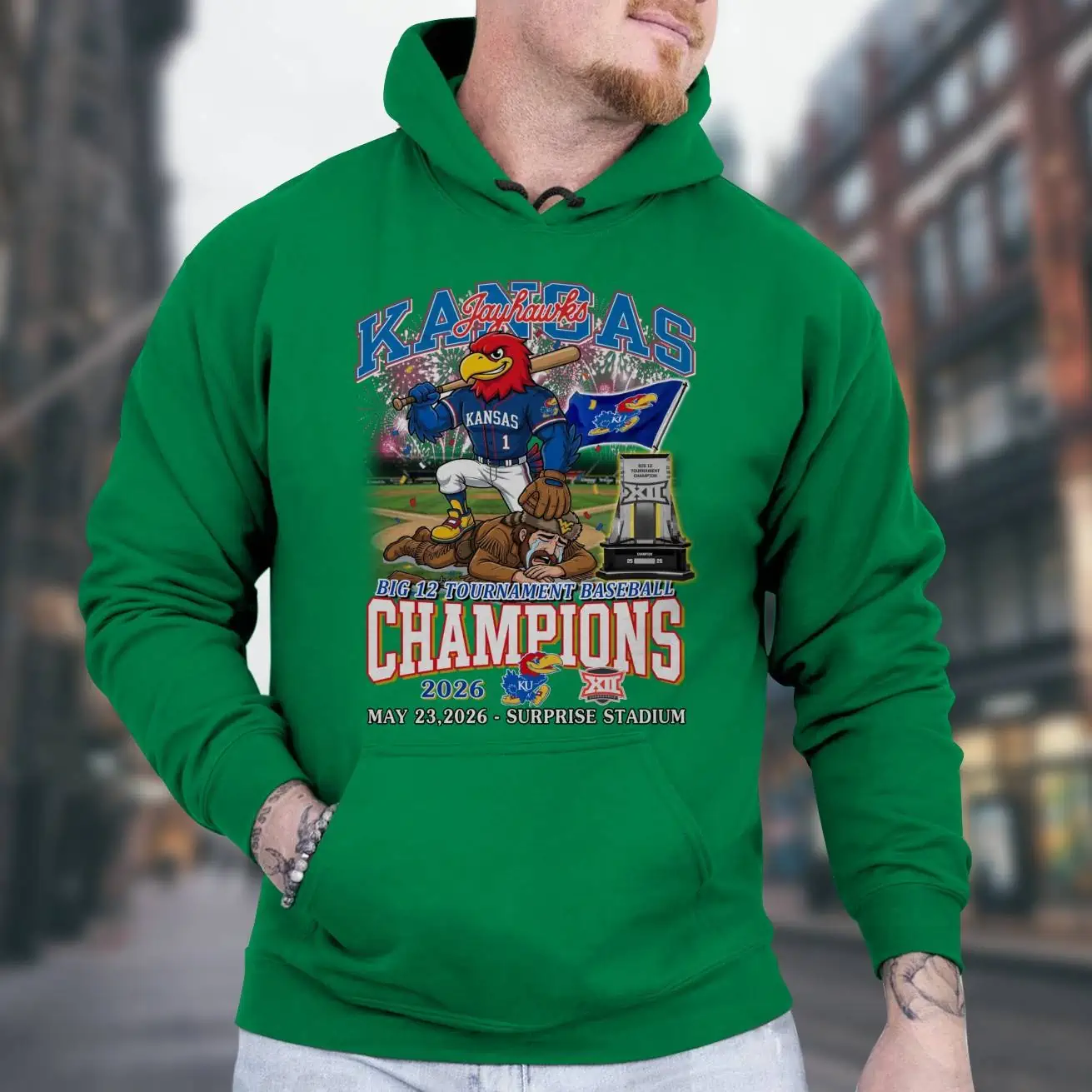 Kansas Jayhawks Big 12 Tournament Baseball Champions 2026 Hoodie
