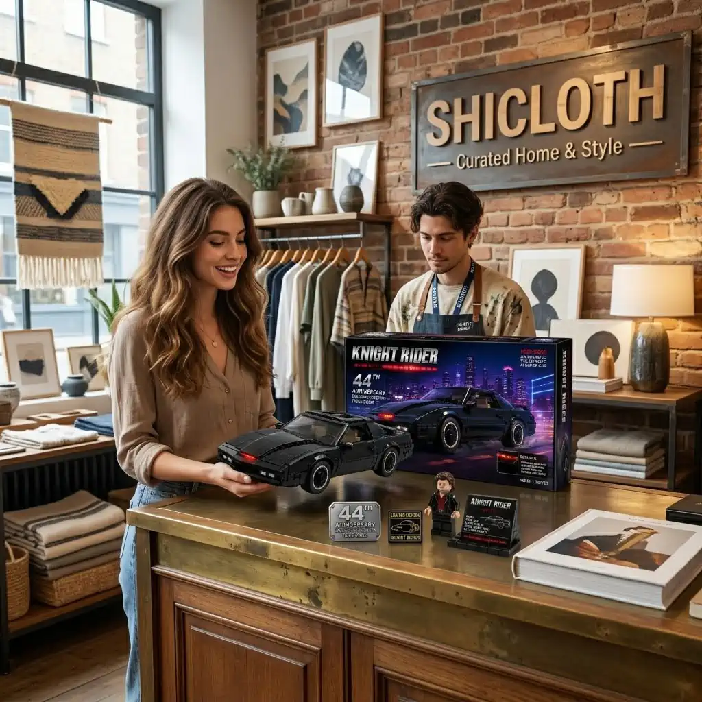 Knight Rider collector car set displayed inside Shicloth store!