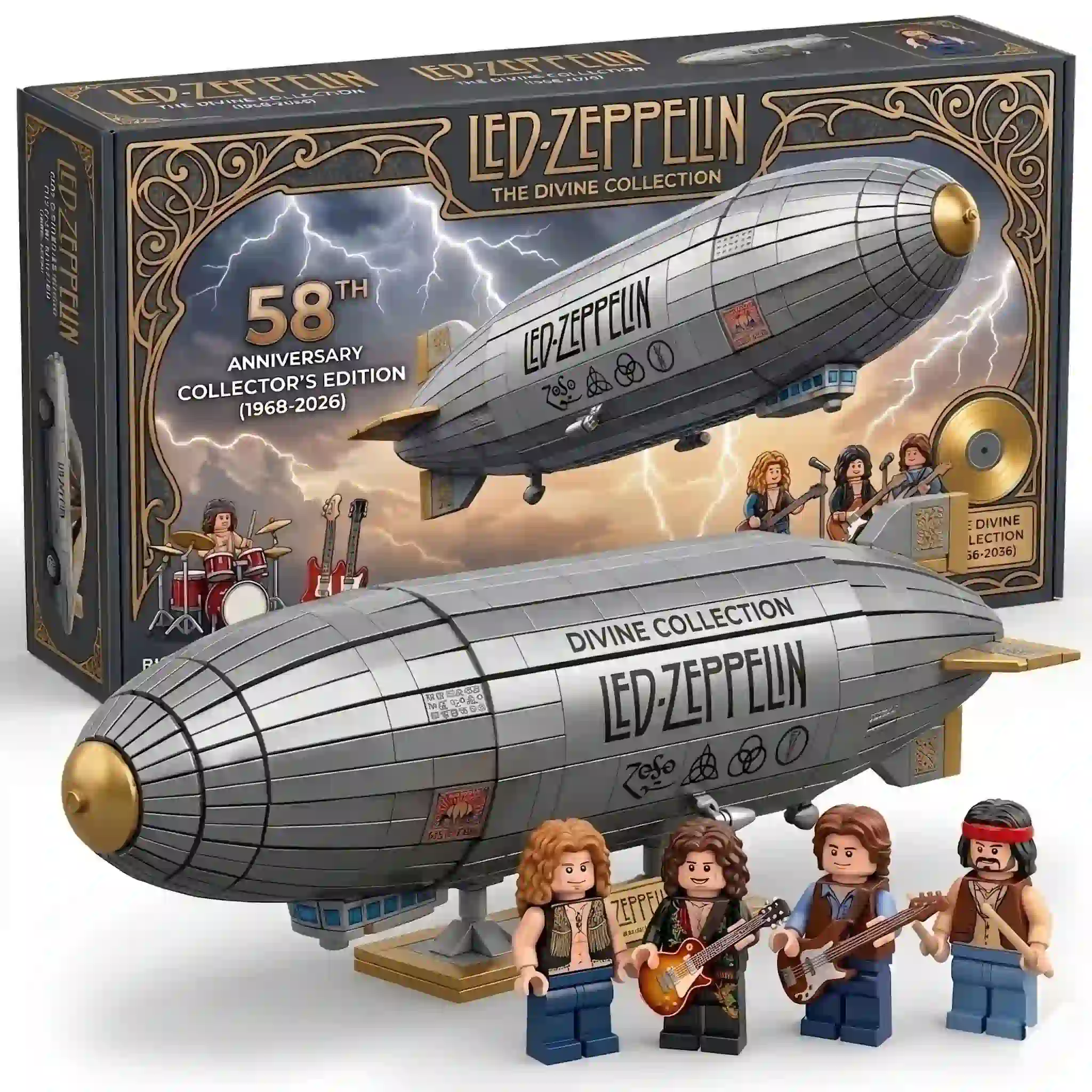 Alternative view of Led Zeppelin 58th Anniversary Building Brick Set
