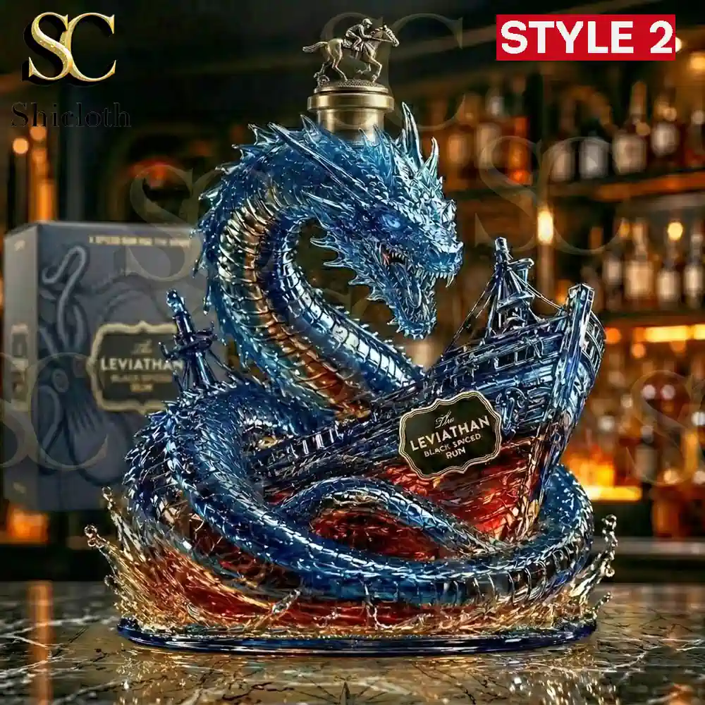 Alternative view of Leviathan Collectible Commemorative Black Rum 3D Sculpted Collector's Edition Bottle