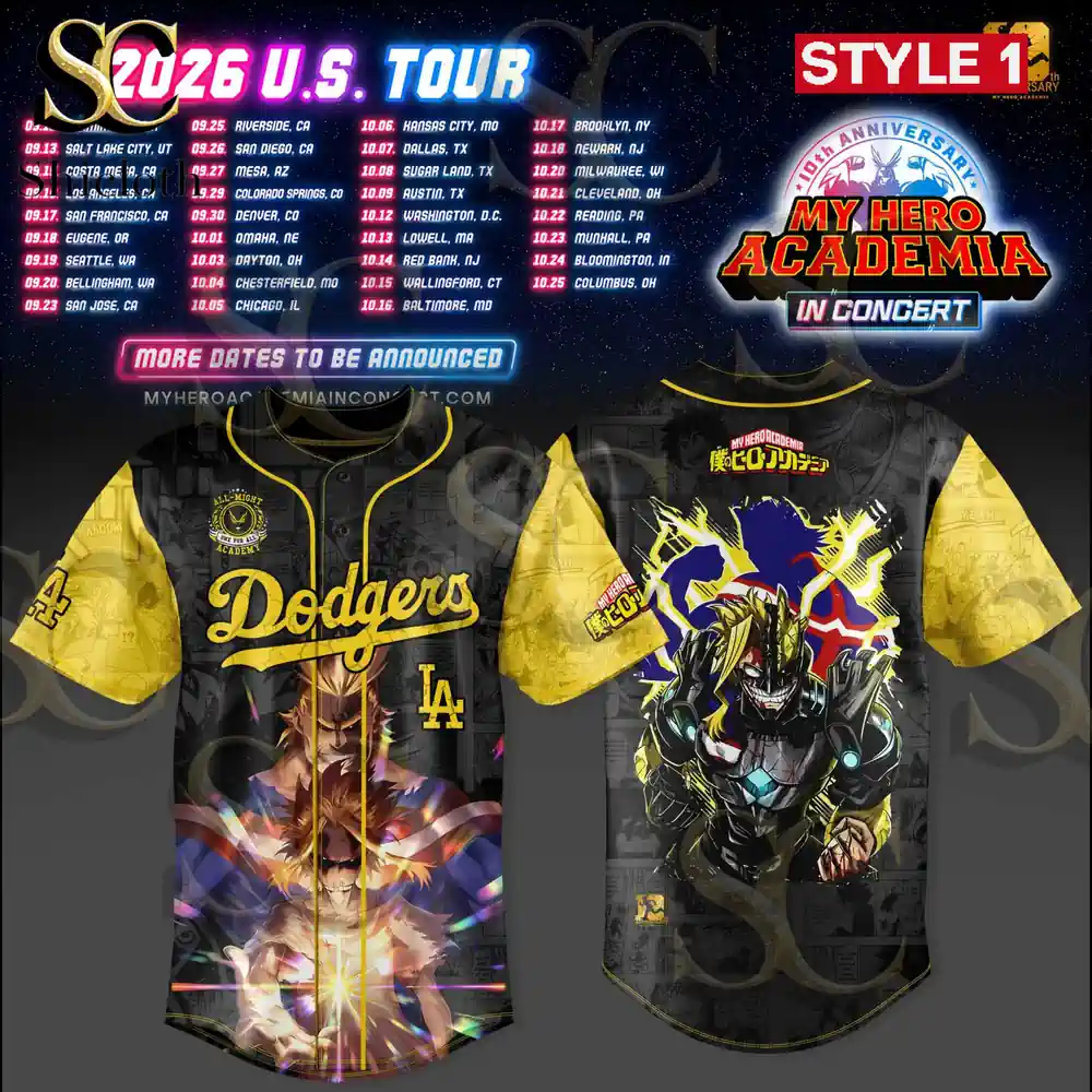 Alternative view of Los Angeles Dodgers My Hero Academia in Concert 2026 Jersey
