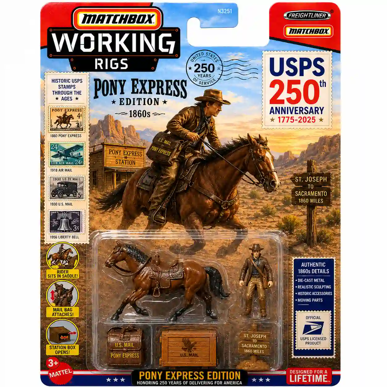 Alternative view of Hot Wheels Matchbox Working Rigs USPS 250th Anniversary Edition