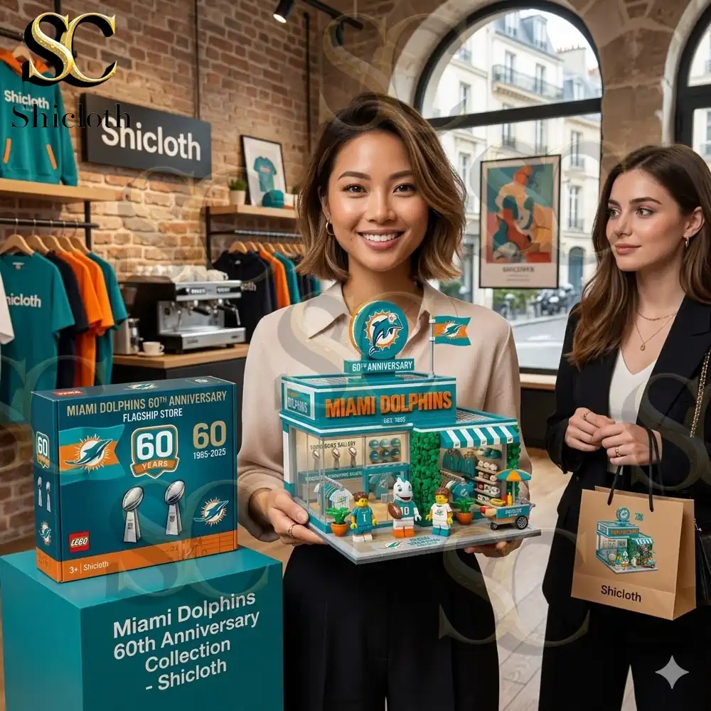 Miami Dolphins 60th Anniversary Flagship Store Building Brick Set