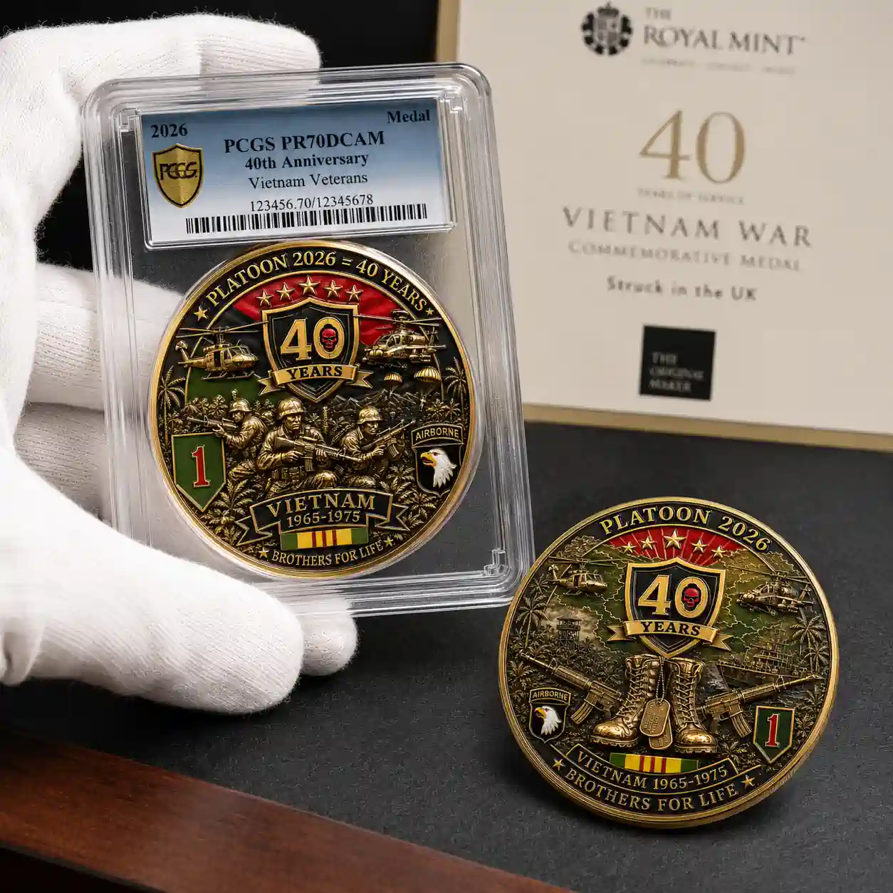 PLATOON VIETNAM 1965-1975 40th Anniversary Memorial Coin 7 PLATOON VIETNAM 1965-1975 40th Anniversary Memorial Coin - Image 7