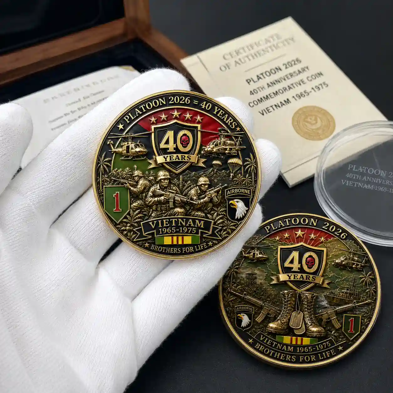 PLATOON VIETNAM 1965-1975 40th Anniversary Memorial Coin 8 PLATOON VIETNAM 1965-1975 40th Anniversary Memorial Coin - Image 8
