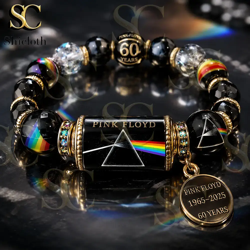 Pink Floyd Dark Side Moon anniversary bracelet from Shicloth!