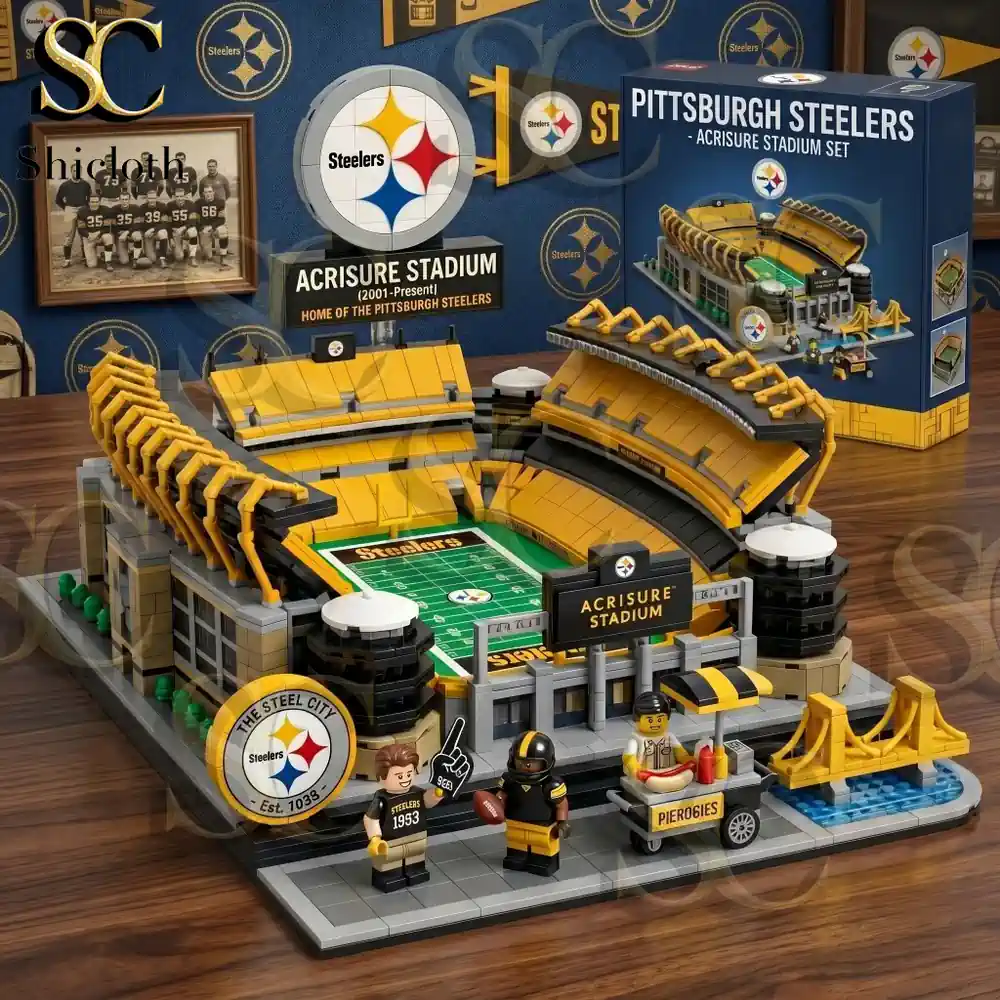 Alternative view of Pittsburgh Steelers Stadium Building Brick Set