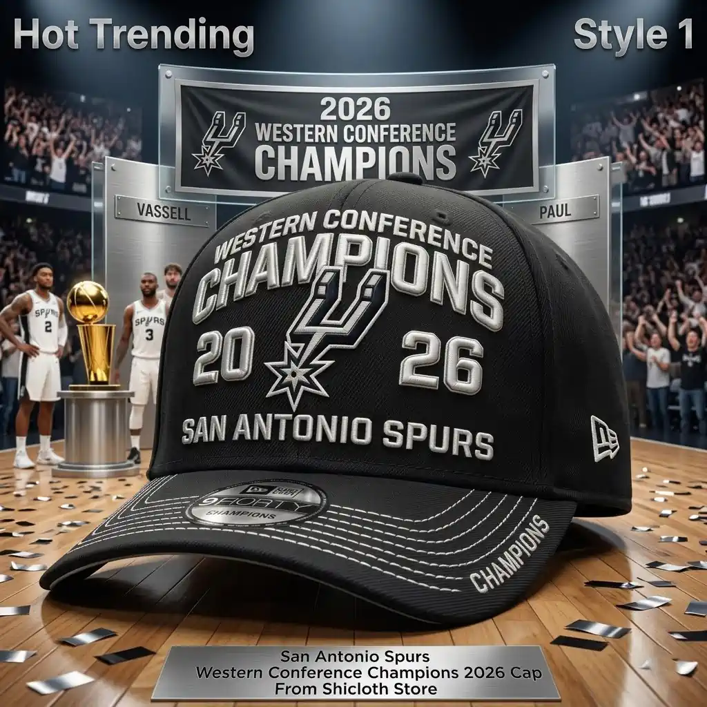 2026 San Antonio Spurs Western Conference Champions black cap