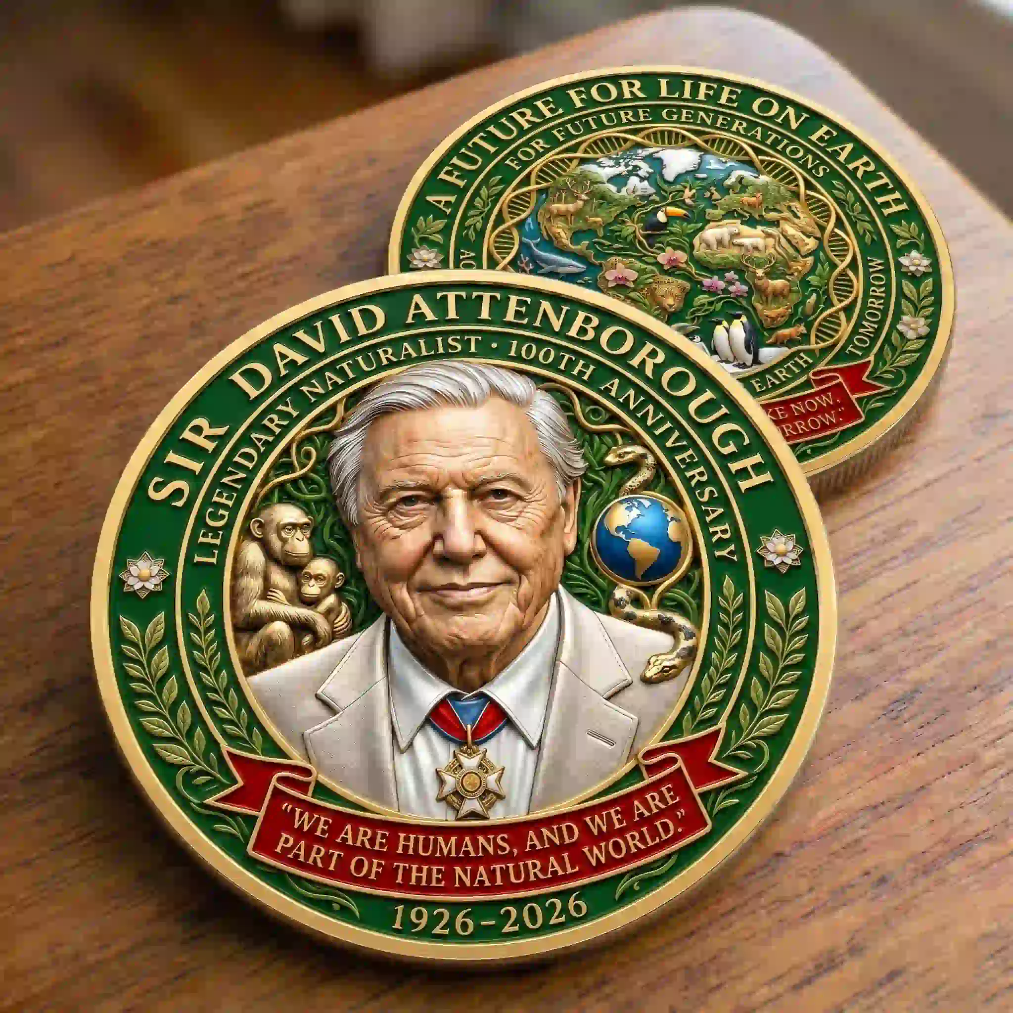 Sir David Attenborough 100th Anniversary Commemorative Coin 4 Sir David Attenborough 100th Anniversary Commemorative Coin - Image 4