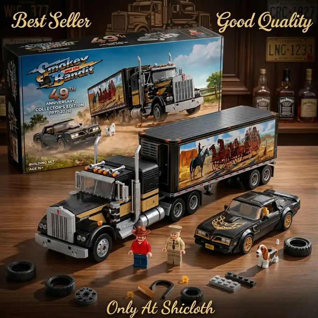 Smokey and the Bandit building brick truck and car set with collector box!