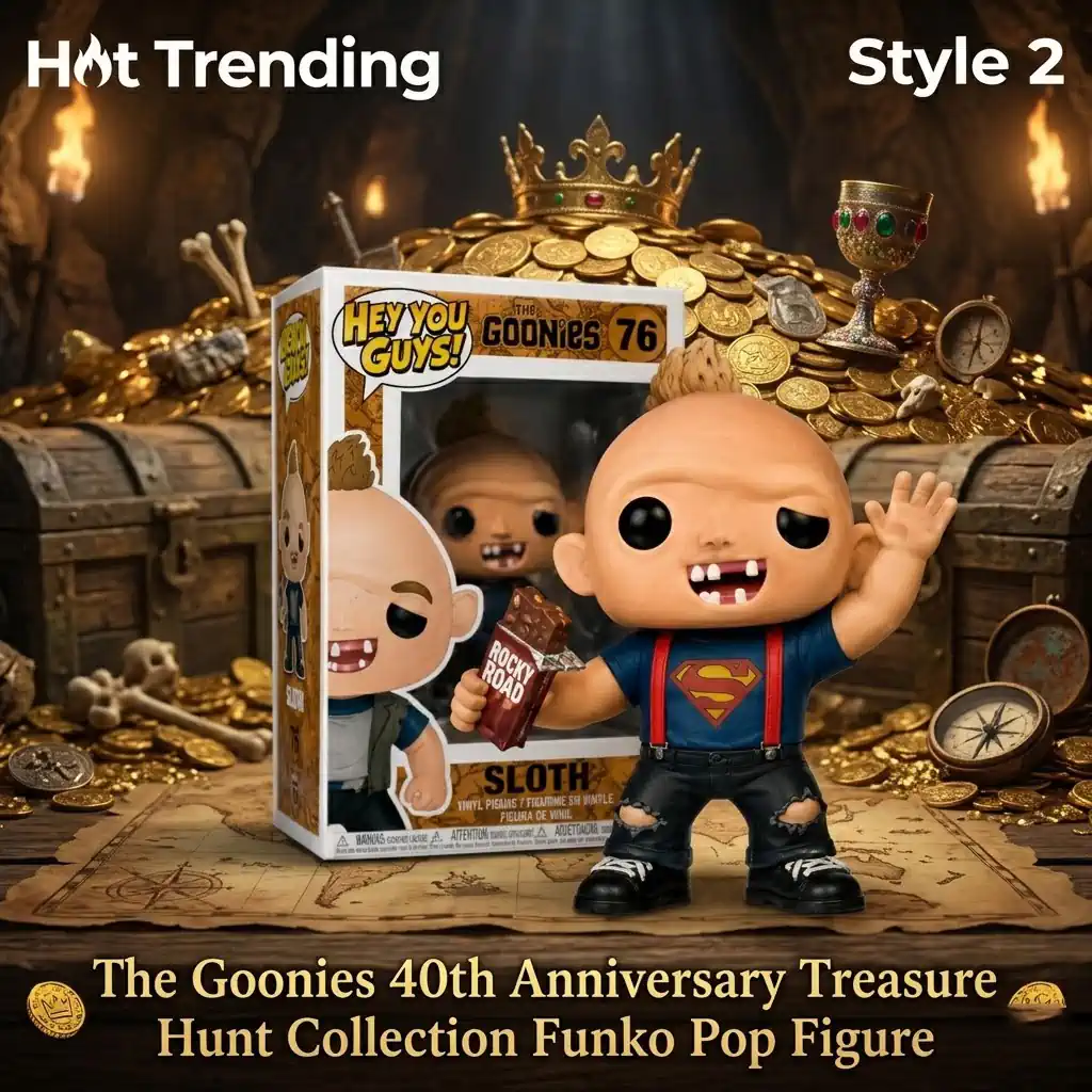 The Goonies 40th Anniversary Treasure Hunt Collection Funko Pop Figure 3 Sloth anniversary collectible figure with treasure cave and gold coins!