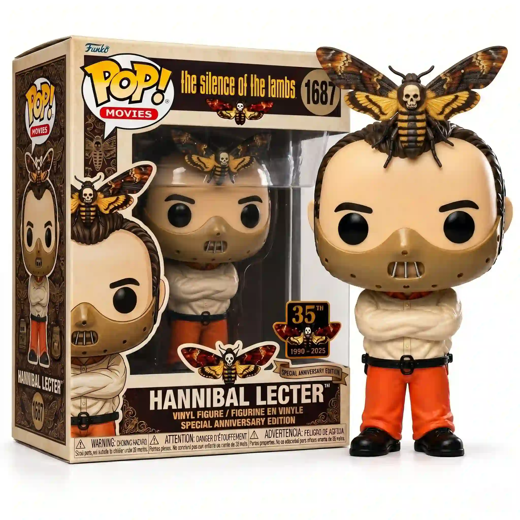 The Silence of the Lambs 35th Anniversary Collection Funko Pop Figure 6 Hannibal Lecter 35th Anniversary Edition collectible figure from The Silence of the Lambs