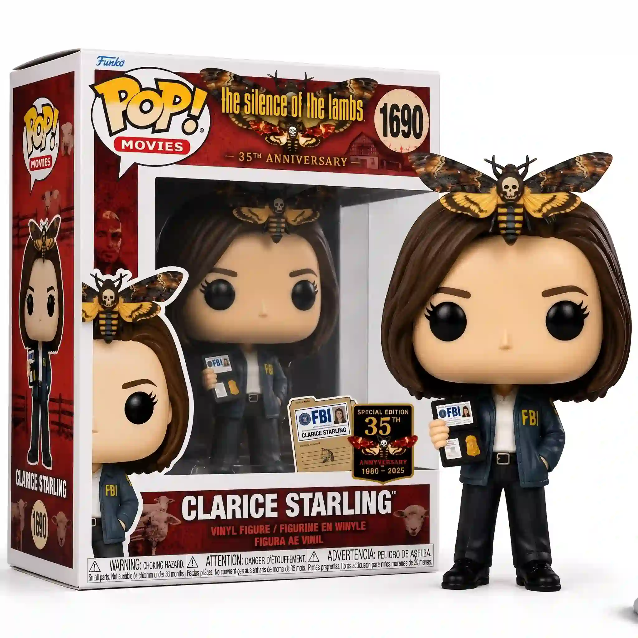 The Silence of the Lambs 35th Anniversary Collection Funko Pop Figure 7 Clarice Starling vinyl collectible figure from The Silence of the Lambs 35th Anniversary edition.