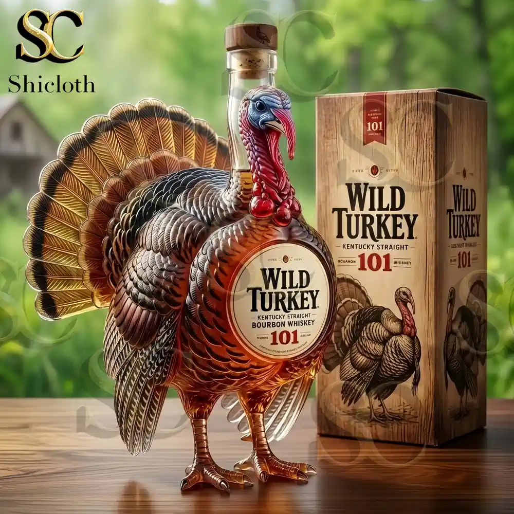Alternative view of Wild Turkey 101 3D Sculpted Turkey Whiskey Bottle