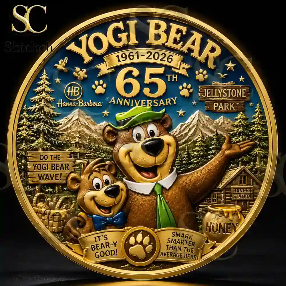 Yogi Bear 65th Anniversary Collector Coin 3 Front design of Yogi Bear anniversary coin by Shicloth!