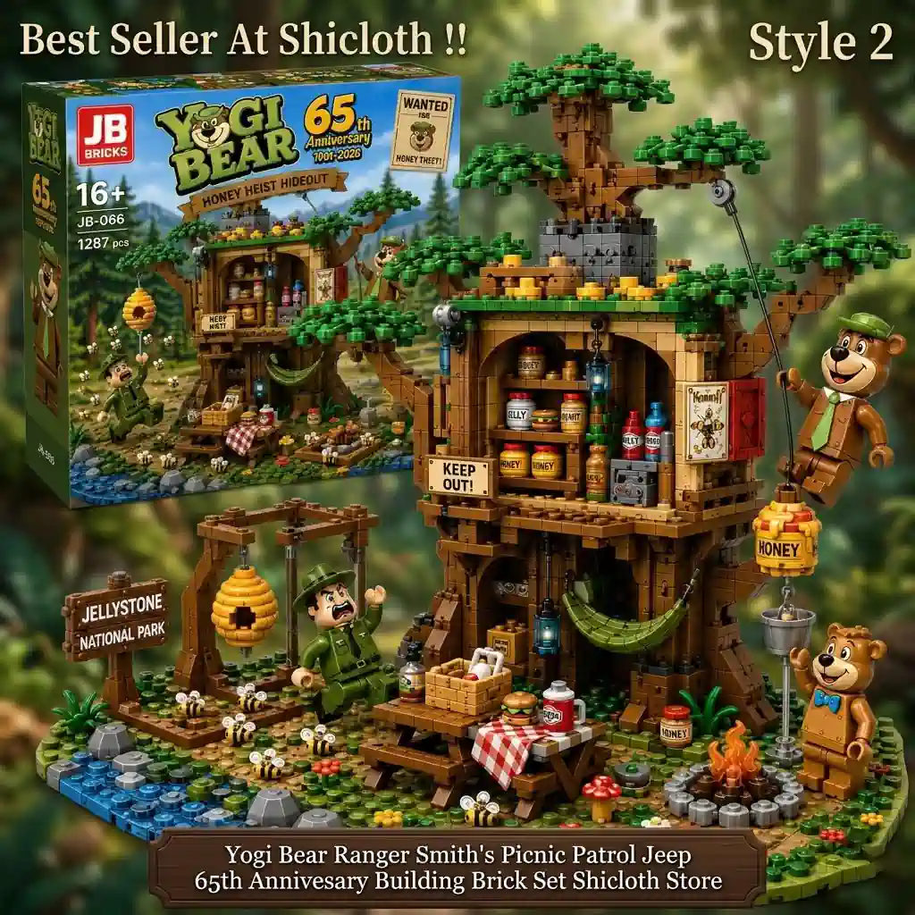 Yogi Bear 65th Anniversary Honey Heist Hideout building block set